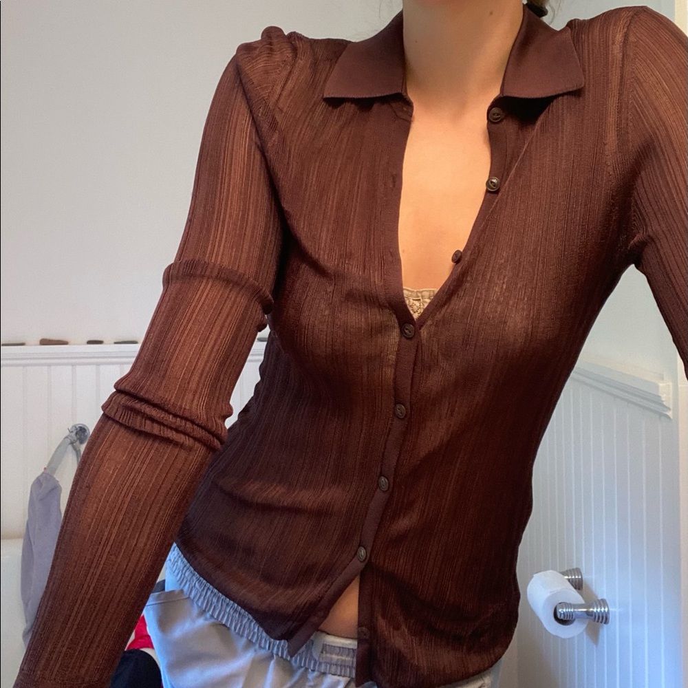 rag & bone Pacey Sheer Button Down